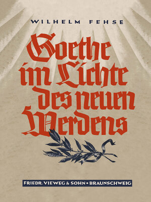 cover image of Goethe im Lichte des neuen Werdens